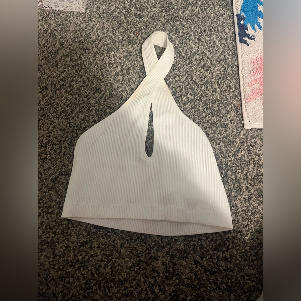 White around the neck top from Garage